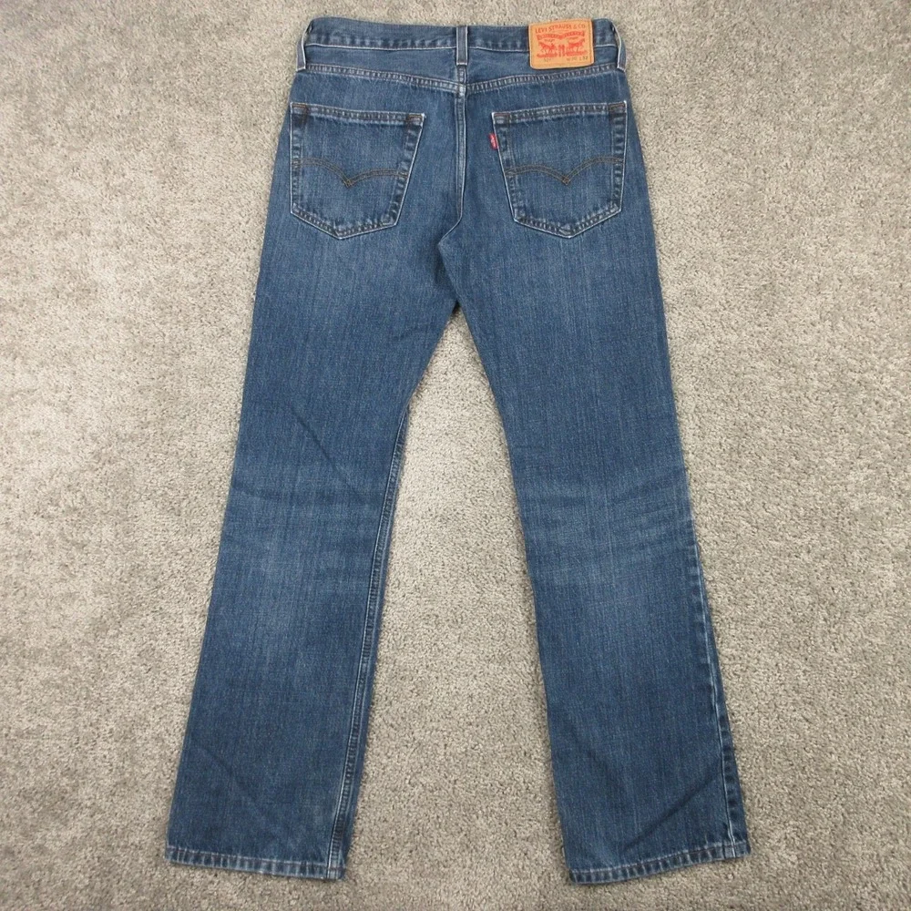 Levis Jeans Mens 30x32 Blue 527 Slim Bootcut Western Cowboy Rodeo Denim Pants